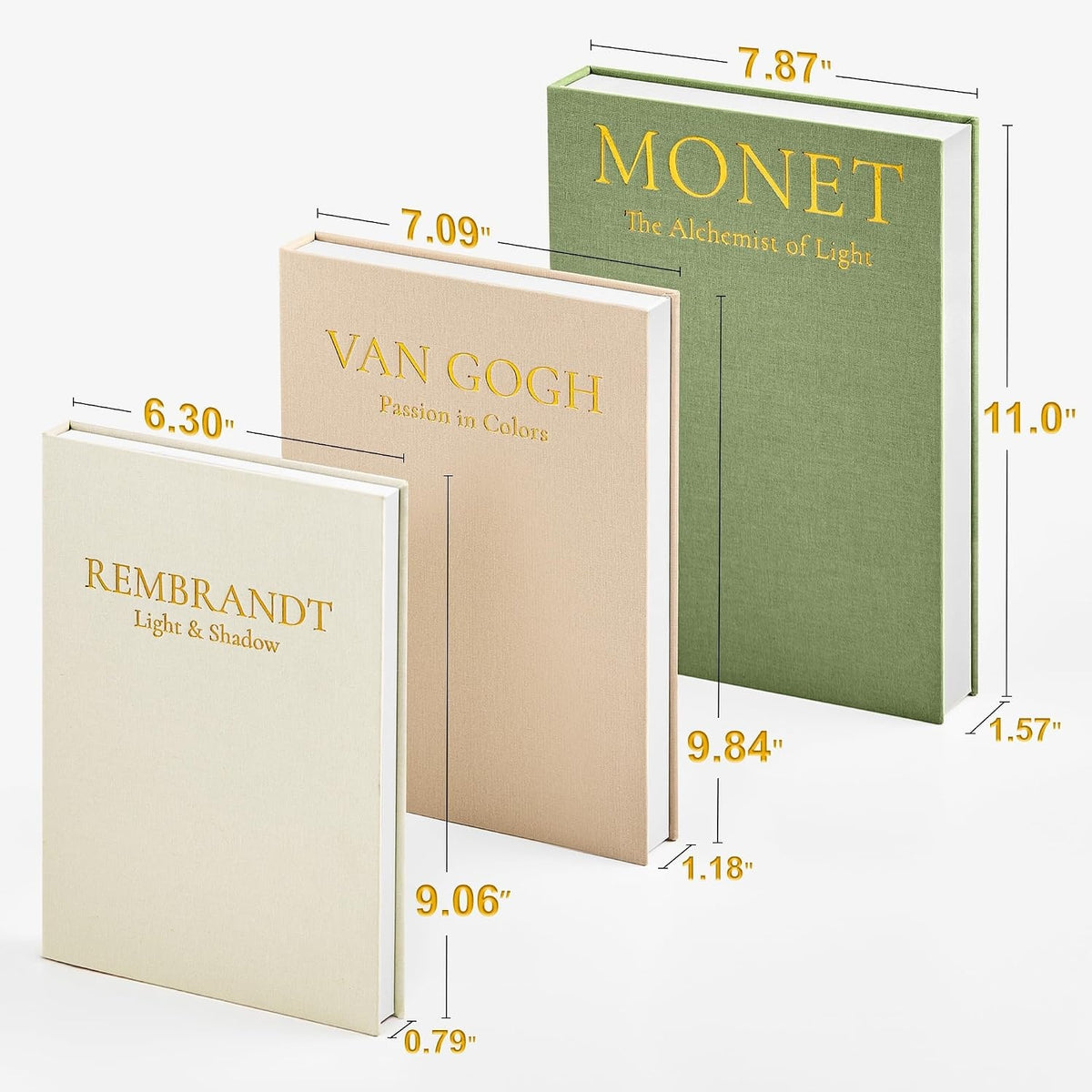 Linen Book Shaped Storage Box Set