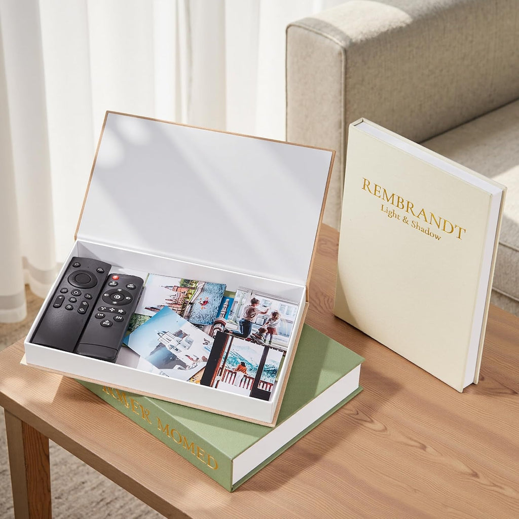 Linen Book Shaped Storage Box Set