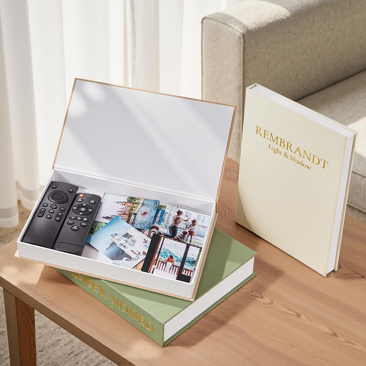 Linen Book Shaped Storage Box Set
